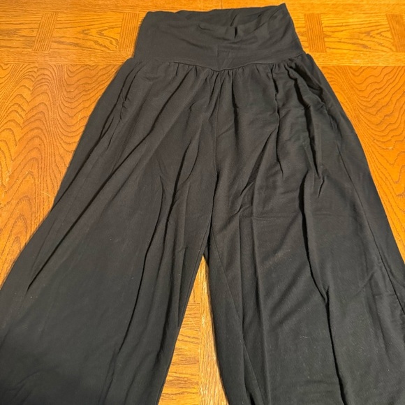 Quince Modal High Waist Wide Leg in Black Sz L Lightweight Comfort - Picture 3 of 15